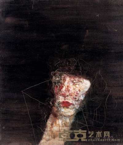周春芽 谜样的女人 72×61cm